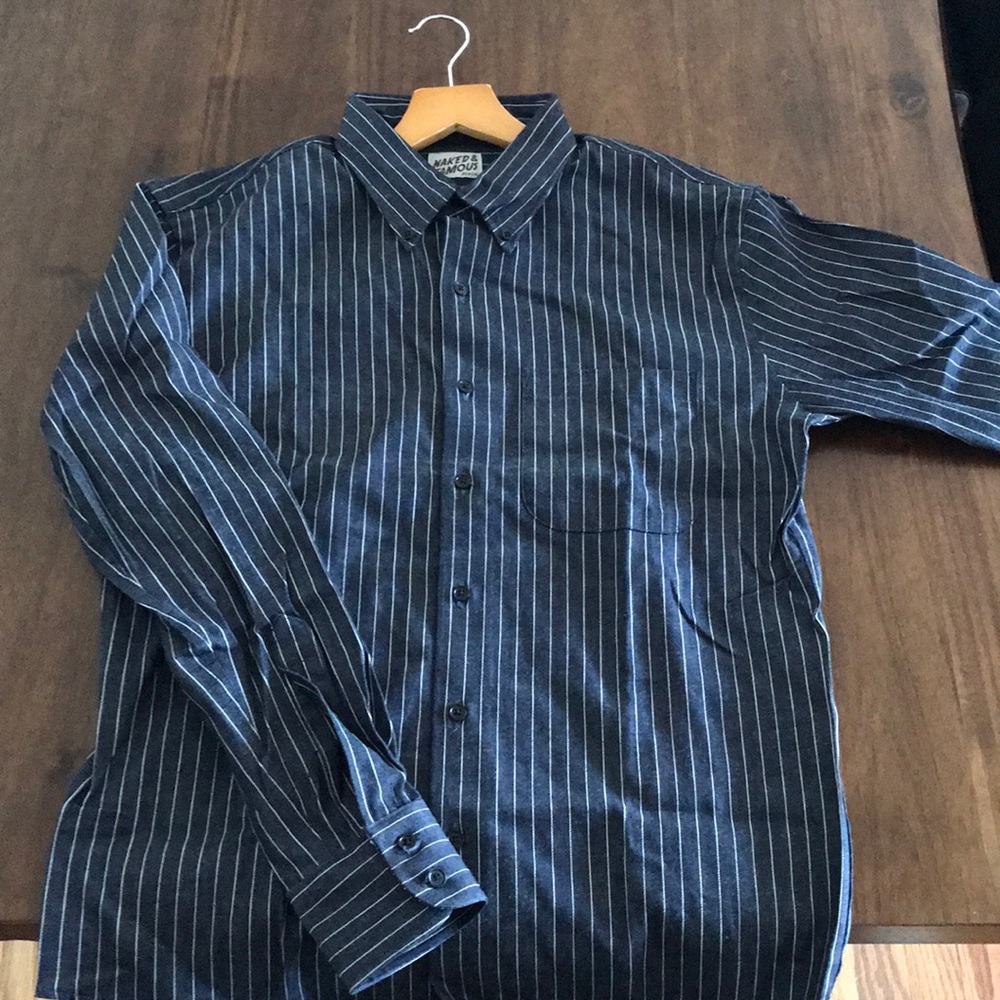 Naked & Famous Denim Button Shirt Medium